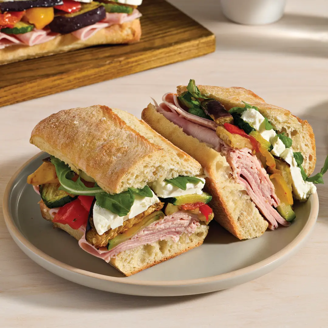 A picture of Grilled Vegetable & Ham Sandwich