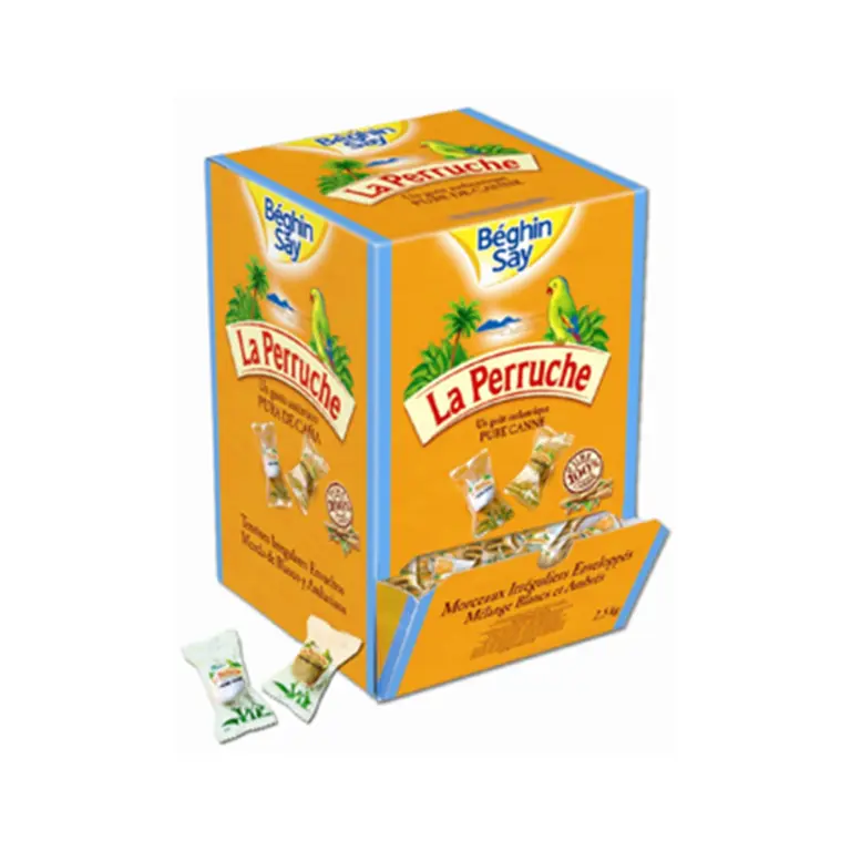 A picture of Ind. Wrapped Sugar Cubes (brown & white)