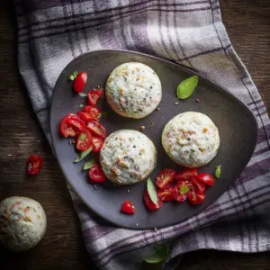 A picture of Egg Bite White Semi-dry tomato & basil