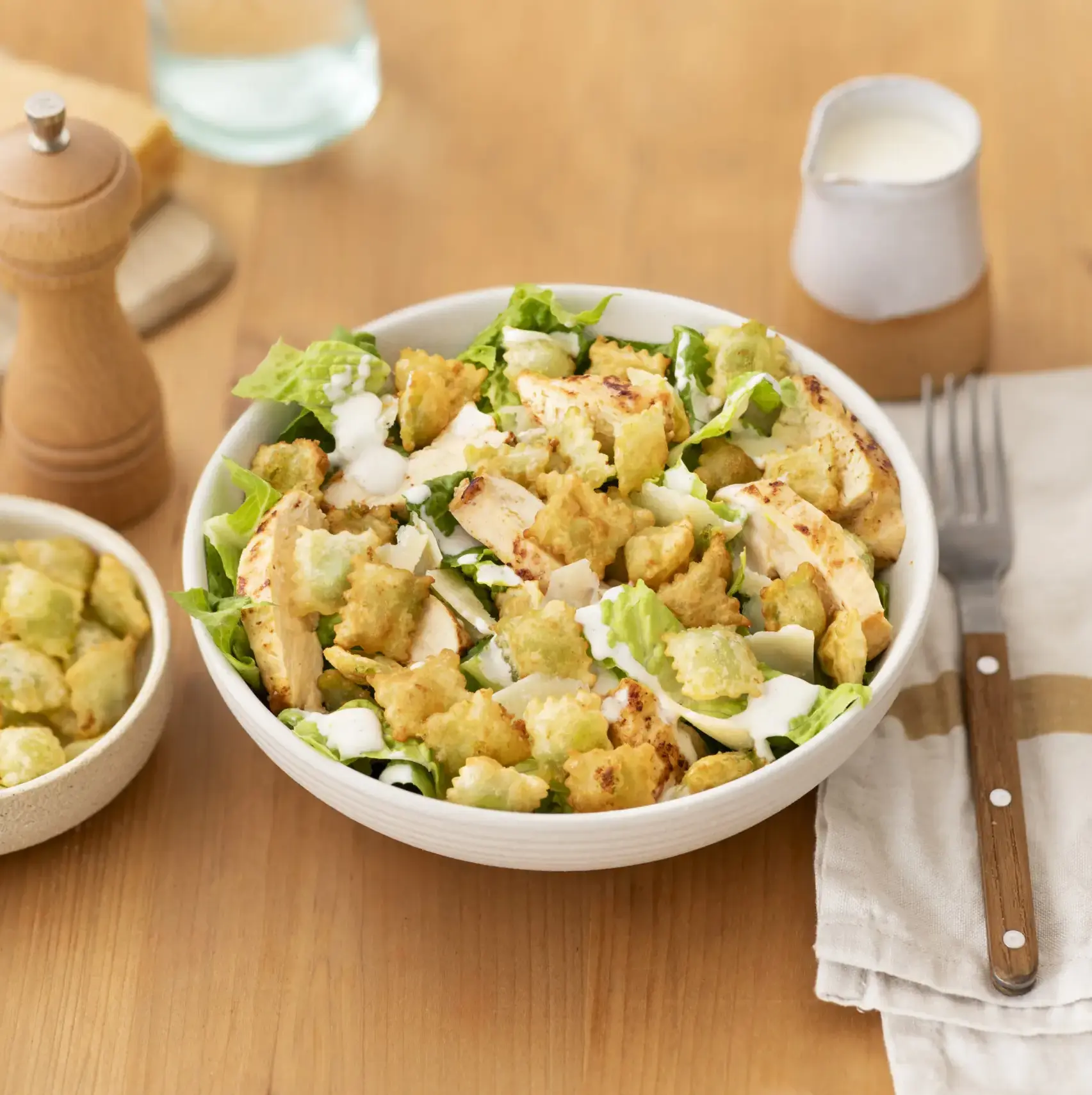 A picture of French Ravioles Ceasar Salad