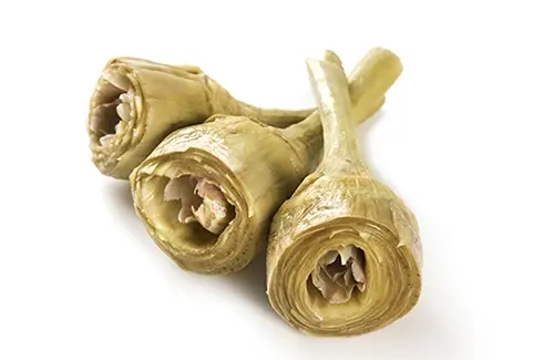 A picture of Petite Artichoke hearts with stem