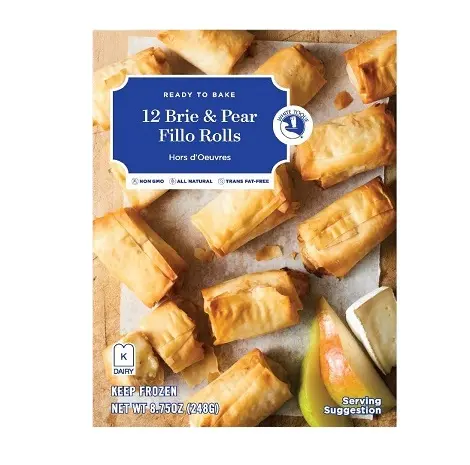 A picture of Brie & Pear Fillo Rolls