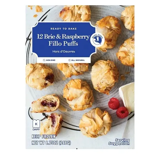 A picture of Raspberry & Brie Fillo Puffs