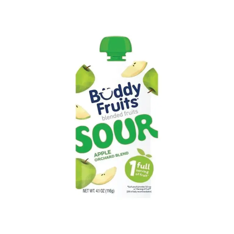 A picture of Buddy Fruits Sour Apple Orchard Blend Pouch