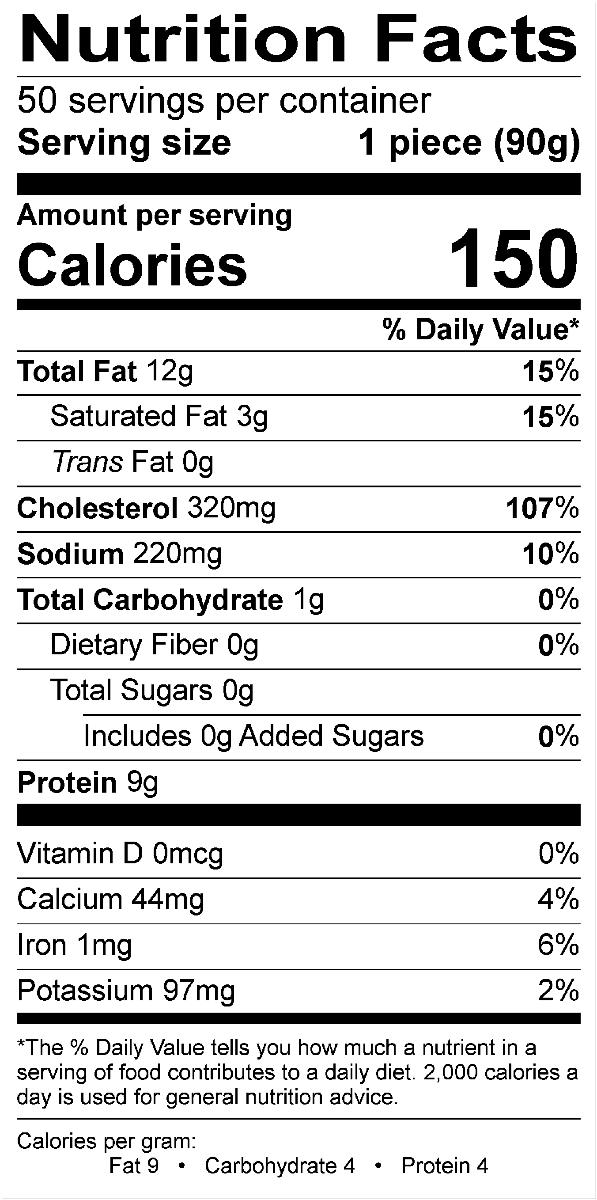 Nutritional Fact Image