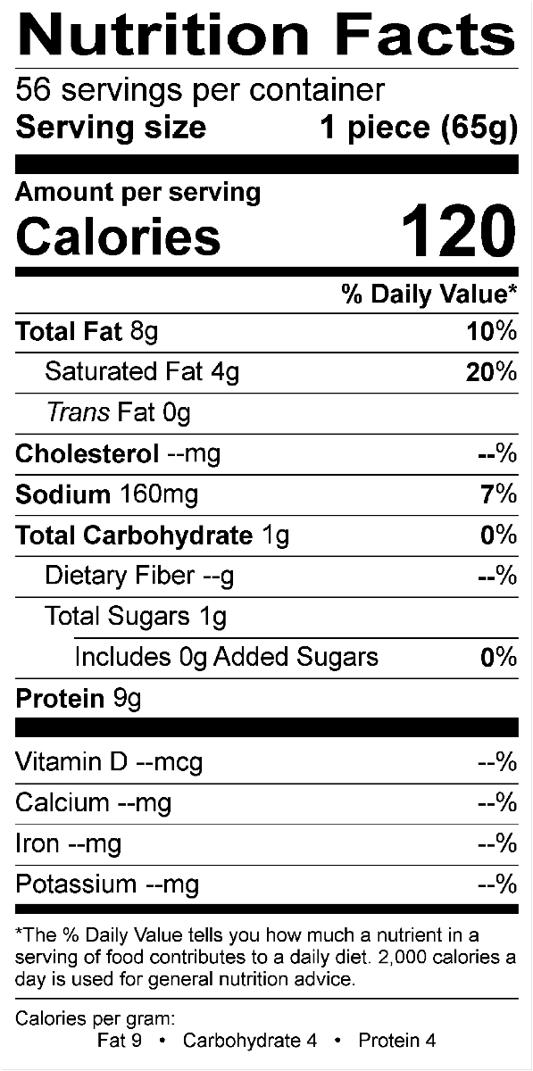 Nutritional Fact Image