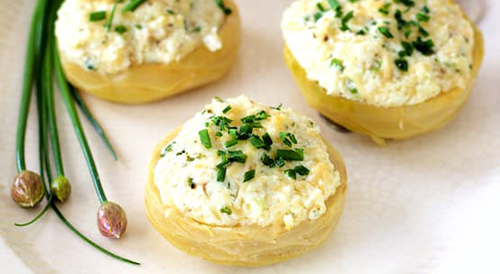 Goat Cheese Stuffed Artichoke Bottoms