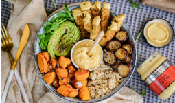 Buddha bowl with dijon mustard