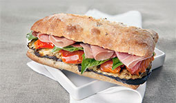 Grilled Vegetable Sandwich with Prosciutto