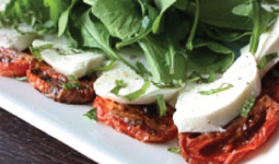 Roasted Tomato and Bufala Mozzarella Caprese Salad