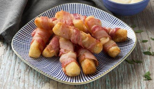 Cassava-Yucca Fries wrapped in Bacon
